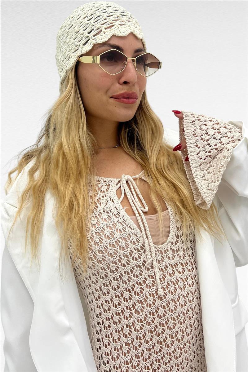 cuffia effetto uncinetto needle